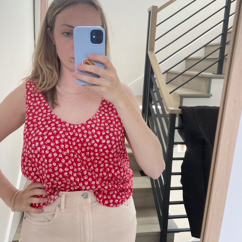 Reformation Jeans floral tank